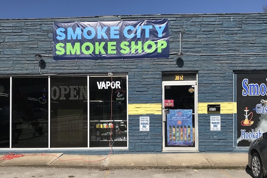 Smoke City Smoke Shop storefront at 3812 MacCorkle Ave SE